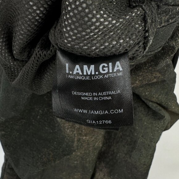 I AM GIA Ishta Green Camouflage Camo Relaxed Fit Wide Leg Parachute Pants sz S - Picture 10 of 12